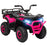 12V Kids Electric Ride on ATV, Battery Powered Quad Bike with 4 Suspension Wheels, Forward Reverse Function, Headlights Music, Storage Basket, for Ages 3-5 Years - Pink