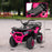 12V Kids Electric Ride on ATV, Battery Powered Quad Bike with 4 Suspension Wheels, Forward Reverse Function, Headlights Music, Storage Basket, for Ages 3-5 Years - Pink