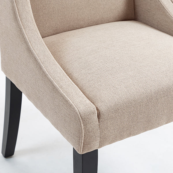 Sia 4-6 Seat Dining Table and 4 Chatsworth Dining Chairs - Taupe