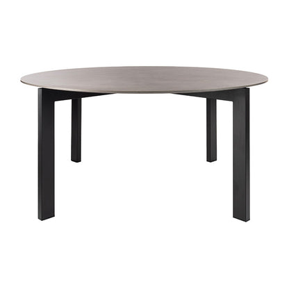 Niven 6-8 Seat Dining Table Concrete Effect - Black Legs