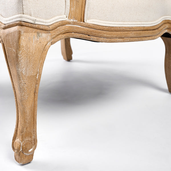 Le Brun Limed Oak French Armchair