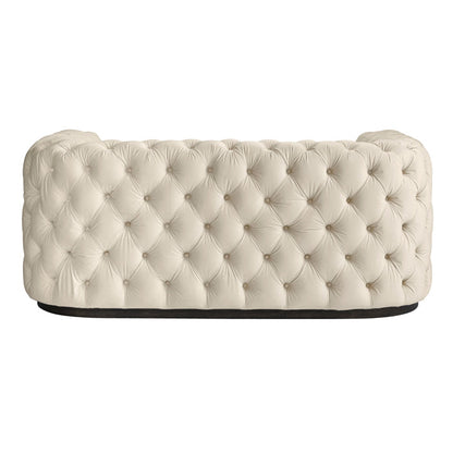 Frankfurt Two Seat Sofa – Chalk – Black Base