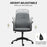 Office Chair, Linen Desk Chair with Adjustable Height Grey