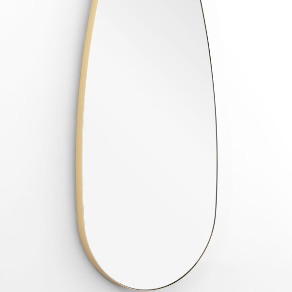 Adria Pebble Shape Dress Mirror - Brushed Brass