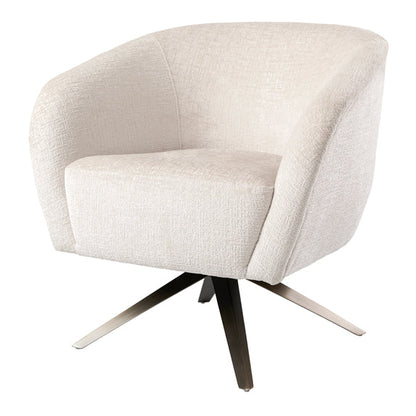 Brodie Swivel Chair – Light Taupe Chenille – Bronze Base