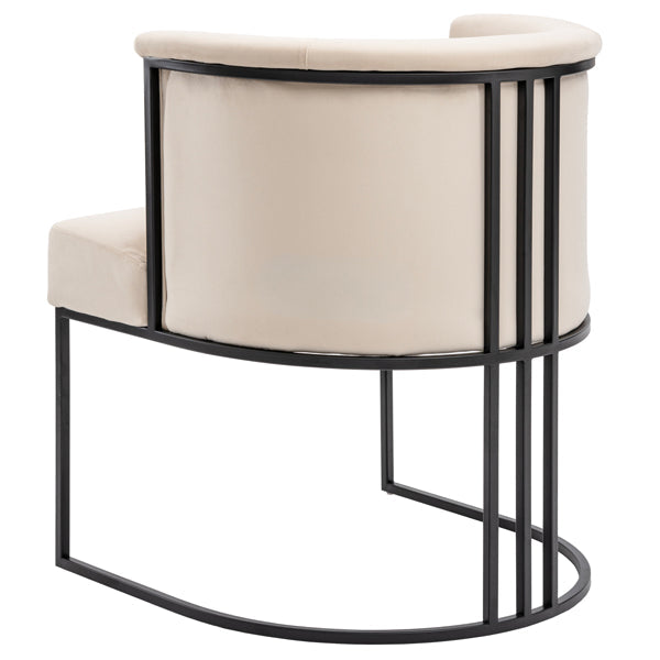 Aria Dining Chair – Chalk – Black Frame