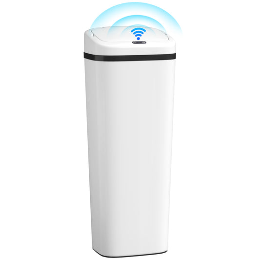 50L Sensor Bin, Stainless Steel Slim Kitchen Bin, Fingerprint-Proof