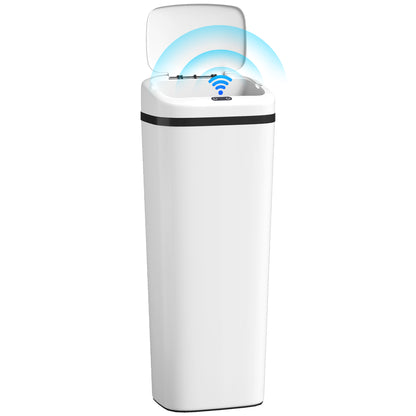 50L Sensor Bin, Stainless Steel Slim Kitchen Bin, Fingerprint-Proof