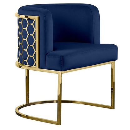 Alveare Dining Chair Brass - Royal Blue