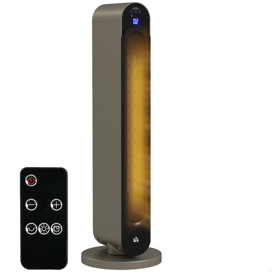 2200W Ceramic Heater for Home with Remote Control, 12H Timer, Silver