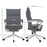Vinsetto Vibration Massage Office Chair w/ Heat, Faux Leather Computer Chair w/ Footrest, Armrest, Reclining Back, Double-tier Padding, Grey