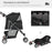 Pet Travel Stroller Cat Dog Pushchair Trolley Puppy Jogger Carrier Three Wheels for Small Miniature Dogs(Black)