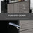 Modern Stylish Freestanding Push-Open Design Cabinet with 2 Drawer, 2 Door Cabinet, 2 Part Inner Space-Grey and Black