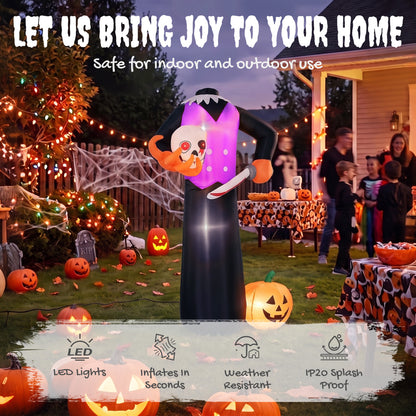 6 FT Halloween Inflatable Skeleton, Halloween Headless Skeleton