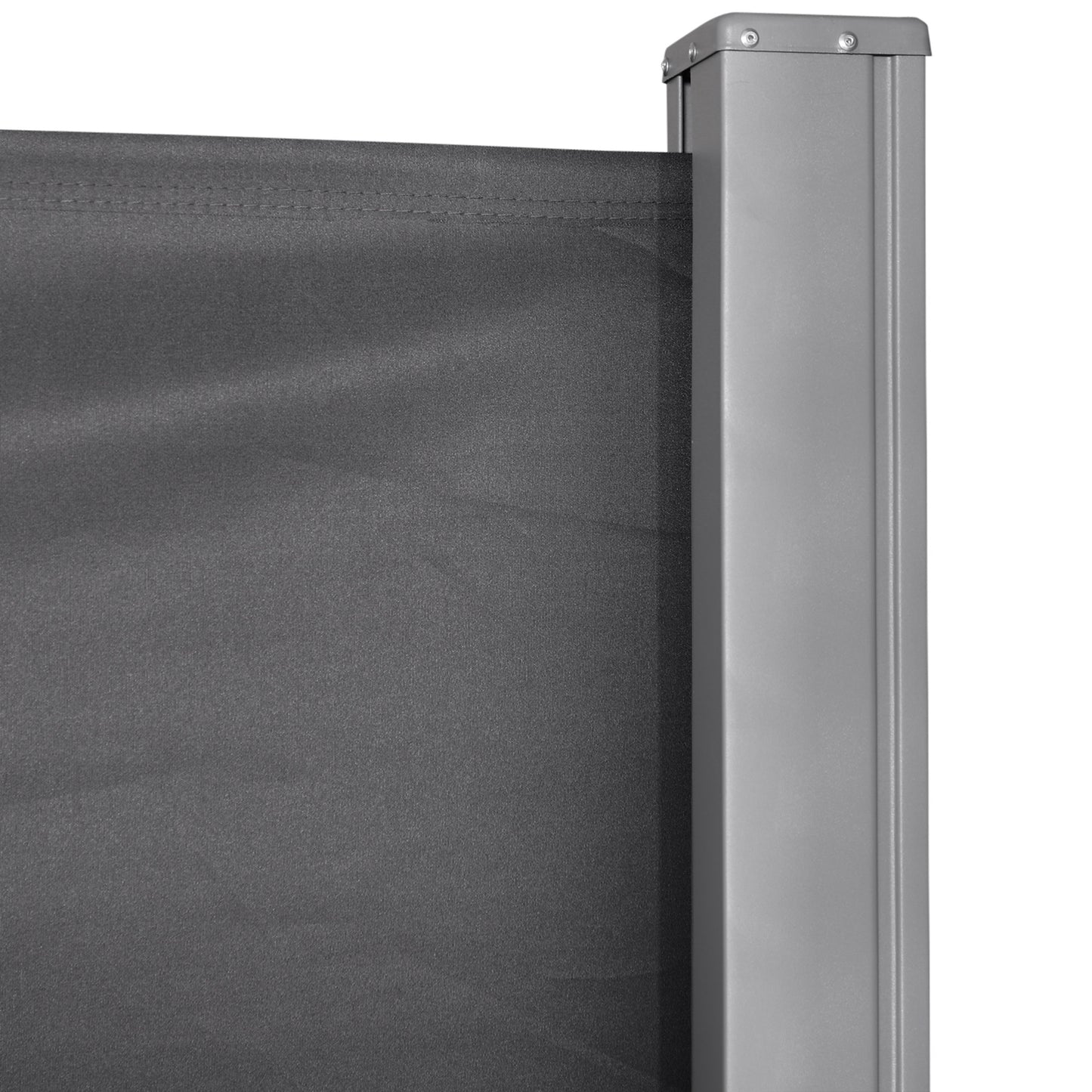 Retractable Sun Side Awning Screen Fence Patio Garden Wall Balcony Screening Panel Outdoor Blind Privacy Divider (3x1.8M, Grey)
