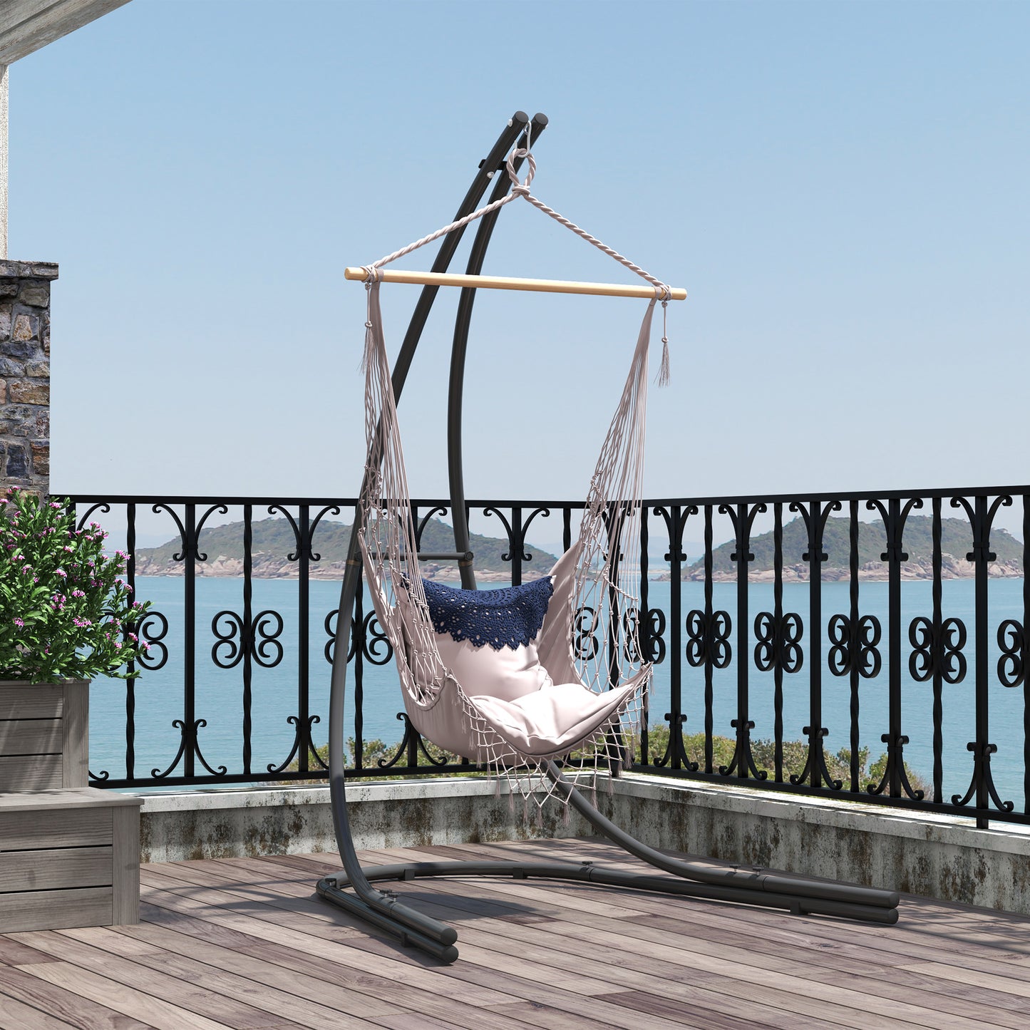 Hammock Chair Stand w/ Extra Large Base, Hanging Hammock Stand Only