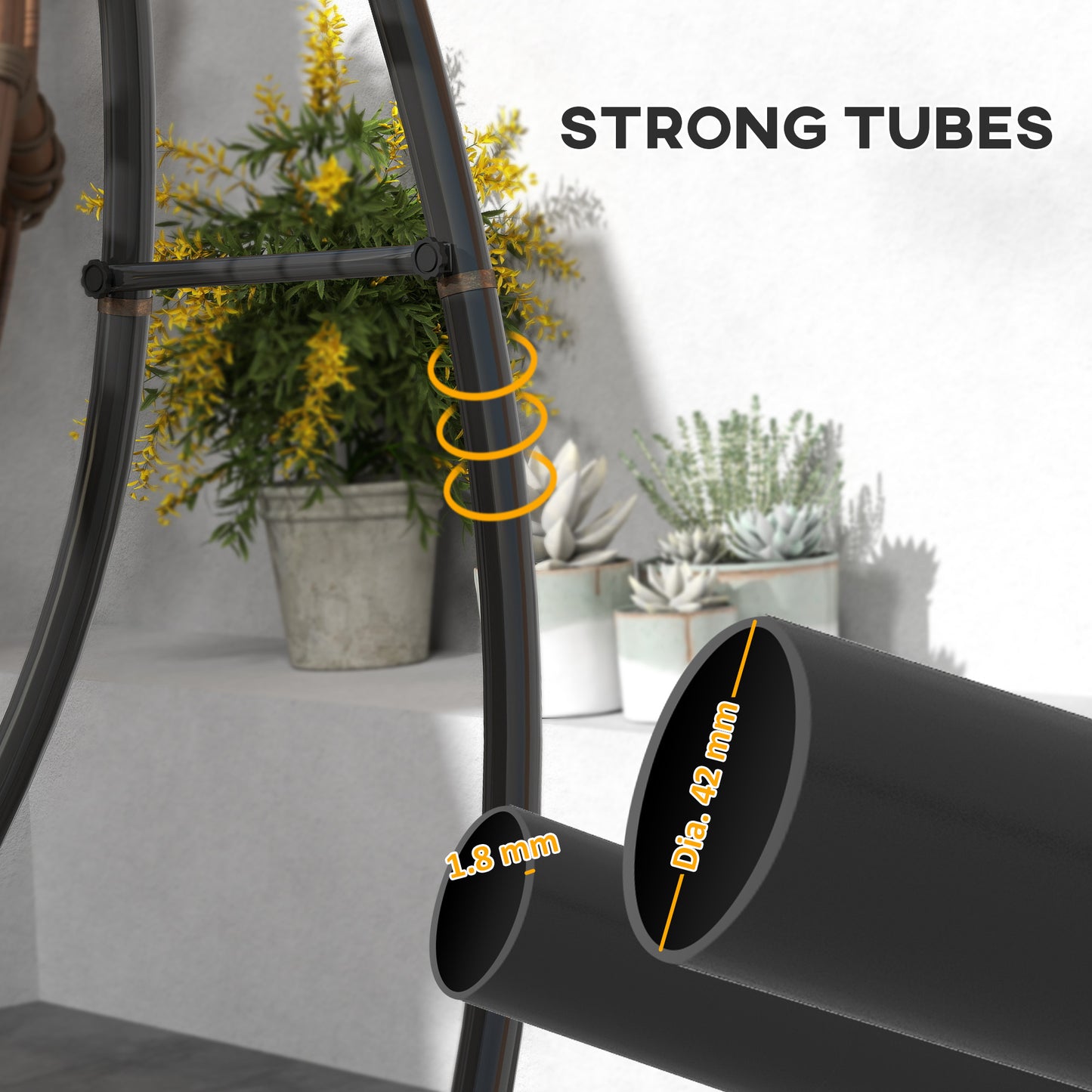 Hammock Chair Stand w/ Extra Large Base, Hanging Hammock Stand Only