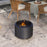 Smokeless Fire Pit, 48.5cm Portable Wood Burning Firepit with Poker for Garden Camping Bonfire Party, Metal, Black