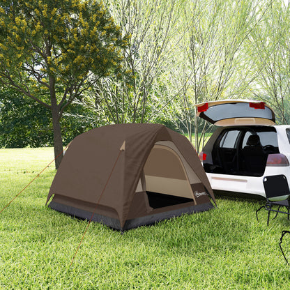 3-4 Person Camping Tent, Waterproof Tent, Brown