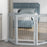 Foldable Dog Gate, Freestanding Pet Gate, with Two Support Feet, for Staircases, Hallways, Doorways - Grey