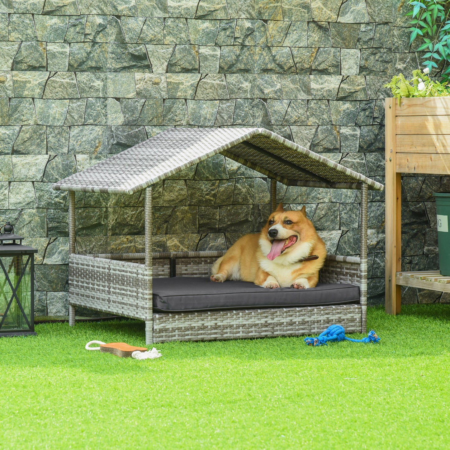 6 Panels Dog Playpen with Secure Door for Indoor Outdoor, 80cm High