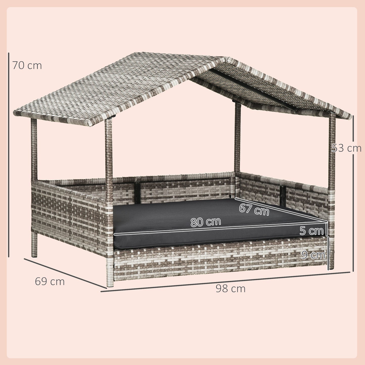 6 Panels Dog Playpen with Secure Door for Indoor Outdoor, 80cm High