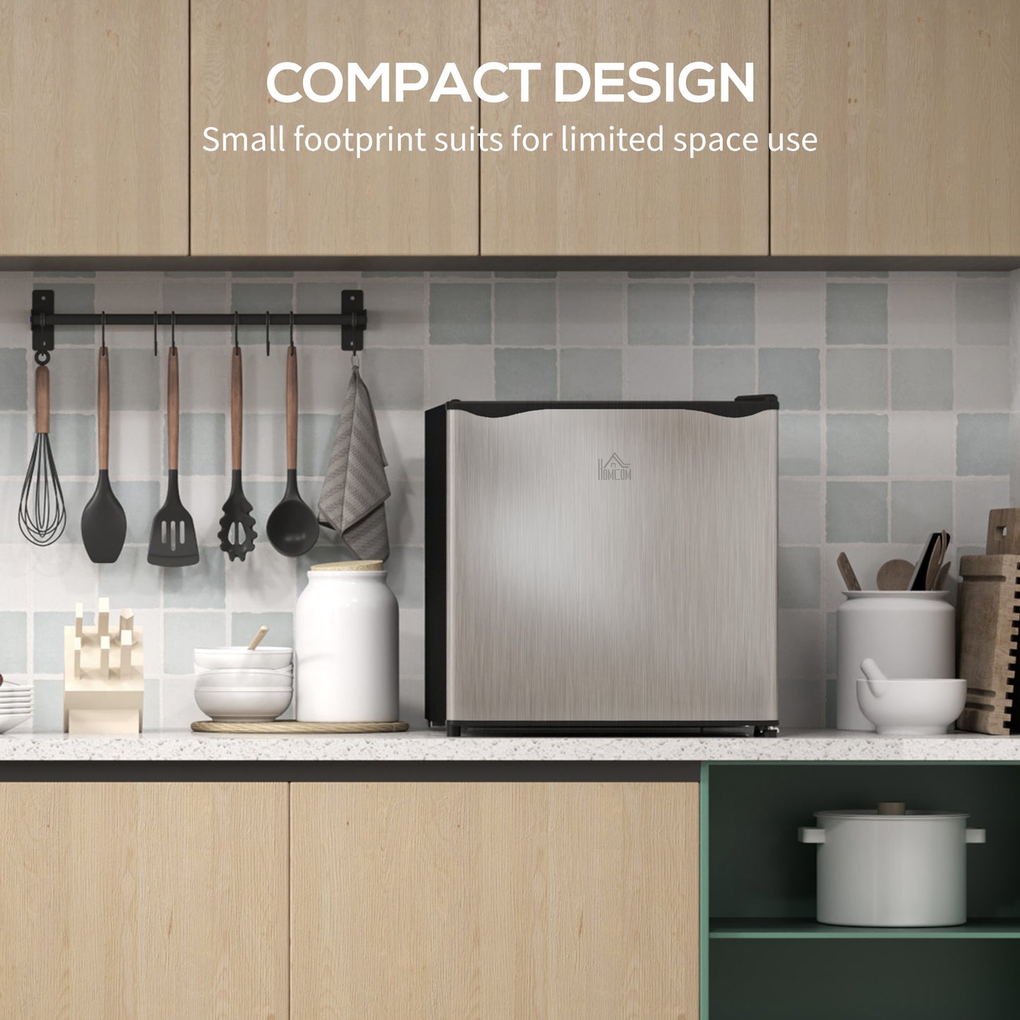 35L Tabletop Freezer with Adjustable Temperature Wire Shelf Silver