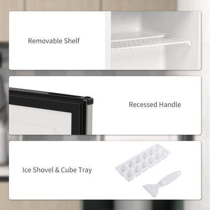 35L Tabletop Freezer with Adjustable Temperature Wire Shelf Silver