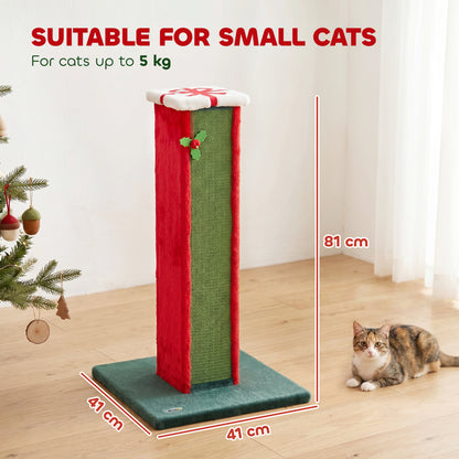 81cm Tall Cat Scratching Post for Indoor Cats with Bell Toy