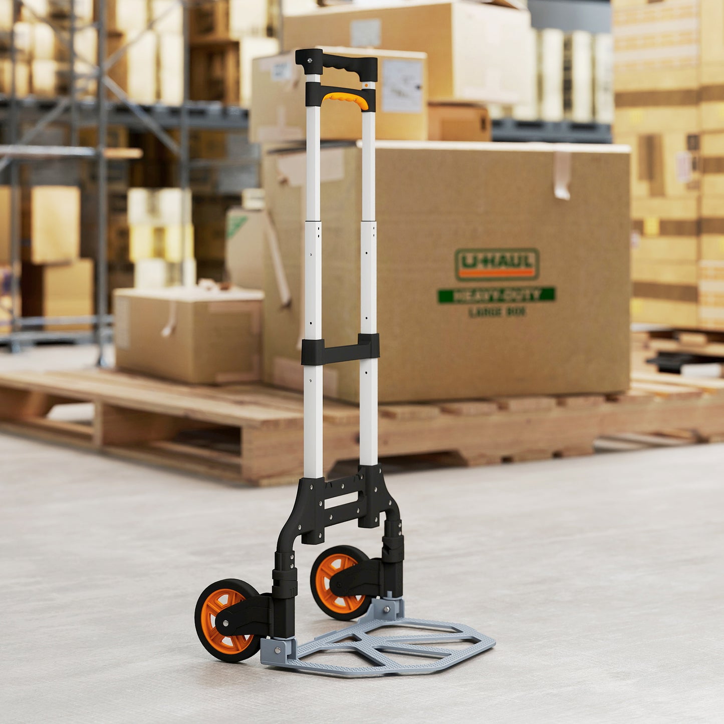 Lightweight Sack Truck with 70kg Capacity, Folding Trolley, Silver
