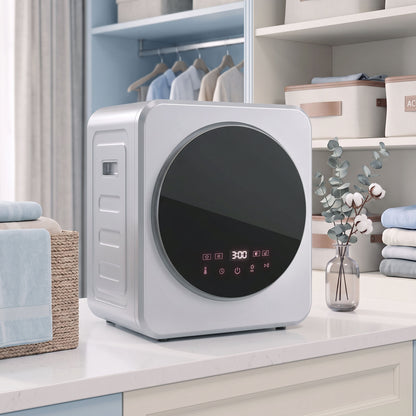 800W Compact Dryer Machine, 4 kg Small Vented Tumble Dryer, Silver