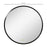 kleankin Round Bathroom Mirror, Modern Wall-mounted Makeup Mirror with Aluminium Frame for Washroom Living Room, Black, 40x40 cm