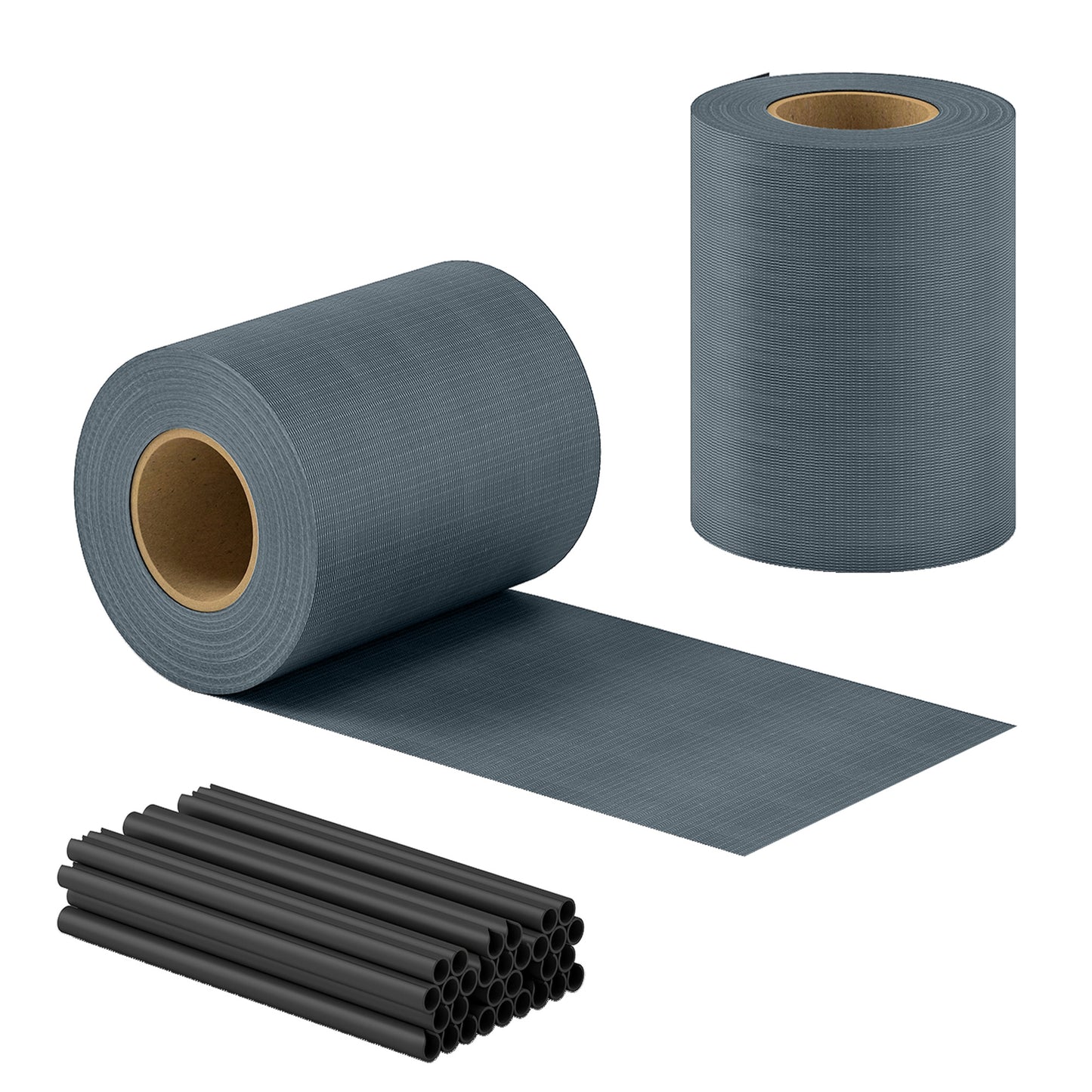 2Pcs Privacy Garden Screen Fence, Windbreak Fence with Clips, Grey