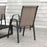 4 Pieces Garden Chairs, Stackable Outdoor Dining Chair, Grey