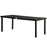 Aluminium Outdoor Garden Dining Table for 8 People, Faux Wood Top, for Garden, Lawn, Patio, 190 x 90 x 74cm, Black