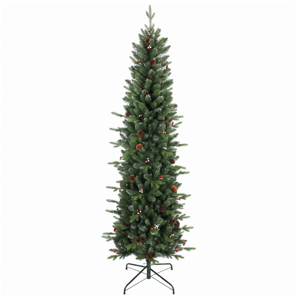 Slim Gracious Pine Xmas Tree with 688 Branch Tips, Green