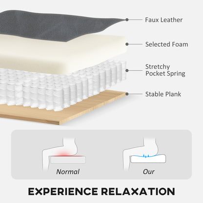 Chesterfield-style Wing Back Armchair Tufted Accent Chair Grey