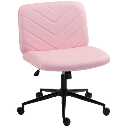 Criss Cross Legged Office Chair Height Adjustable Pink