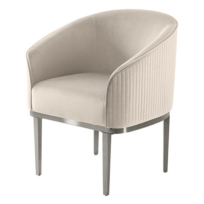 Ella Dining Chair - Chalk - Silver Base
