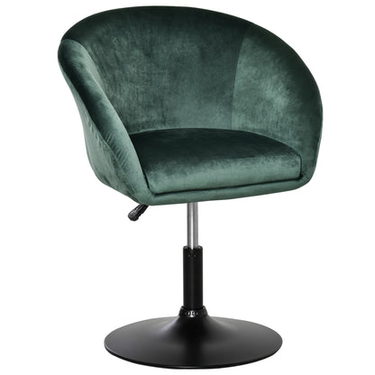 Swivel Bar Stool Fabric Dining Chair Dressing Stool Tub Seat Green