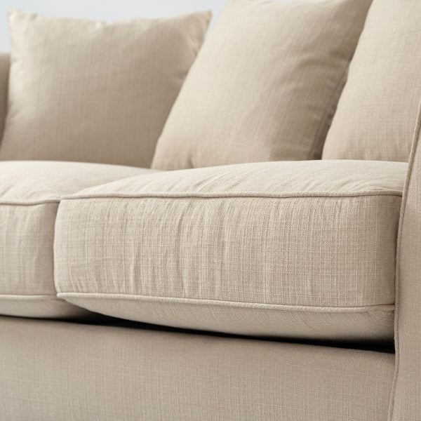 Pino Two Seat Sofa – Limestone – Silver Base