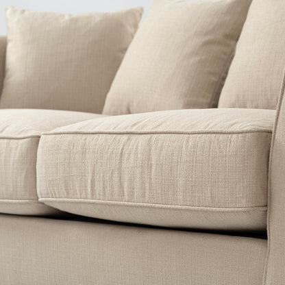 Pino Two Seat Sofa – Limestone – Silver Base