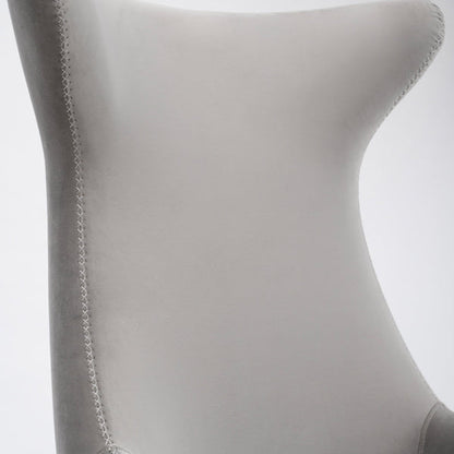 Delta Armchair Dove Grey – Brushed Silver