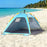 Pop-up Beach Tent Sun Shade Shelter for 1-2 Person UV Protection Waterproof with Ventilating Mesh Windows Closable Door Sandbags Blue