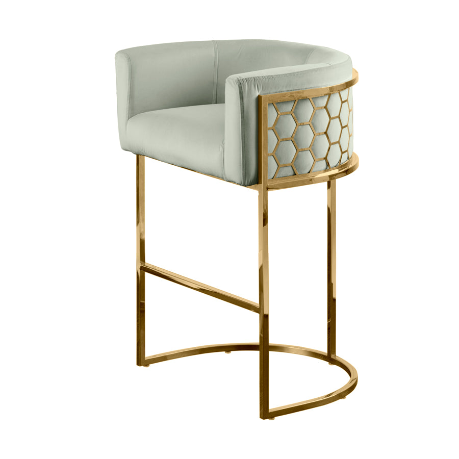 Alveare Counter Stool Brass - Jade