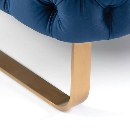 Grosvenor Armchair - Navy Blue - Brushed Brass