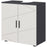 kleankin Pedestal Sink Cabinet, Bathroom Vanity Unit, Floor Basin Storage Cupboard with Double Doors and Shelf, 60 x 30 x 60 cm, Grey