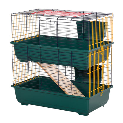 Small Animal Cage Habitat w/ Accessories 2-Story Large Pet Play House