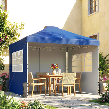 Pop Up Canopy Waterproof Height Adjustable 3 x 3 (m) Dark Blue