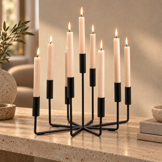 Fiori Candelabra Black